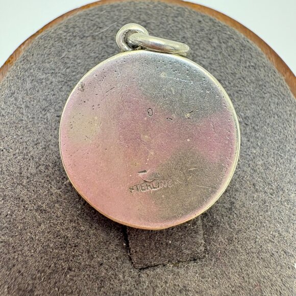 VTG Solid Sterling Silver 925 Roulette Wheel Circle Charm Size 1" Length - Picture 8 of 13